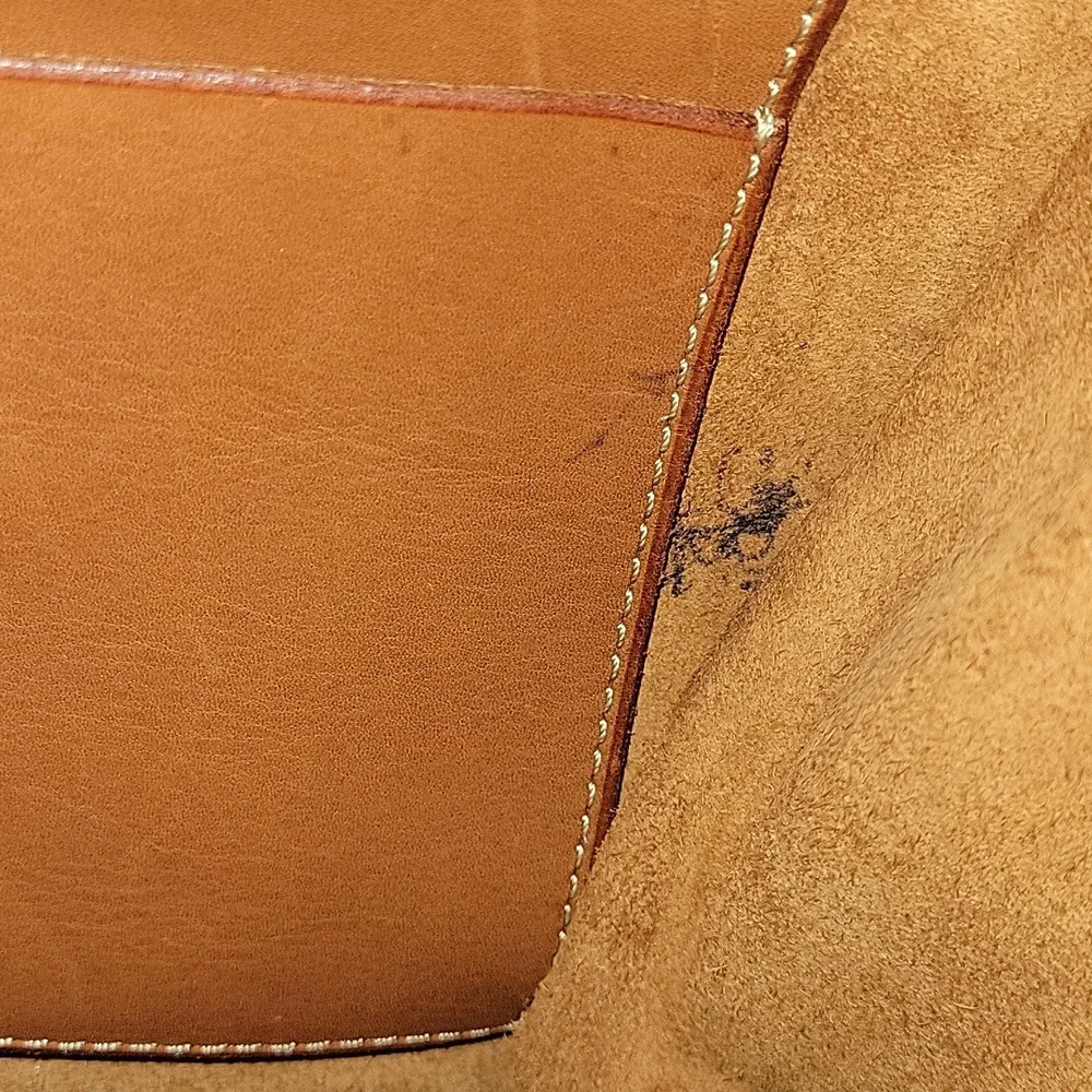 Fossil Chestnut Brown Leather Shoulder Bag Tote